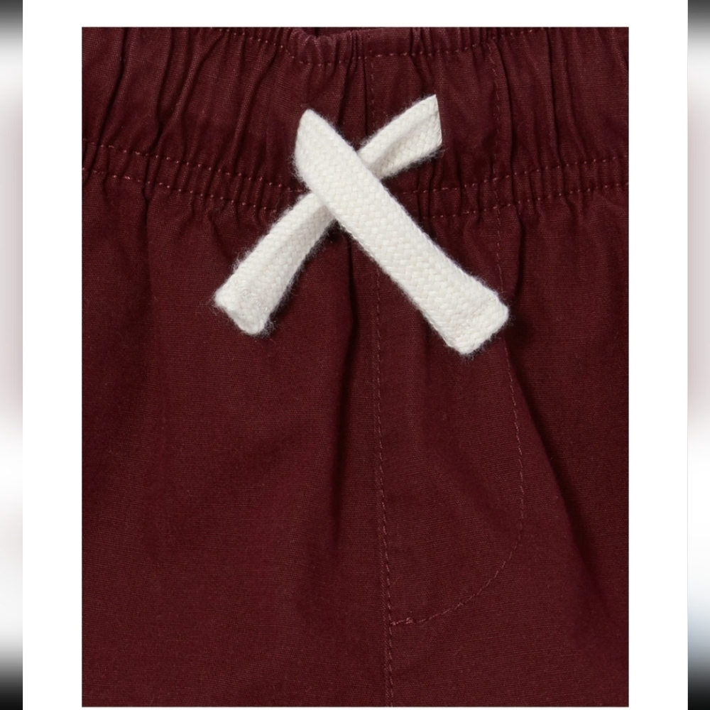 The Children's Place Boys Woven Maroon Joggers Size 14 - Picture 3 of 9